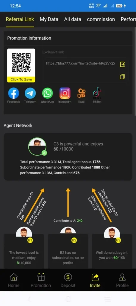 BBA777 Game APK referral program